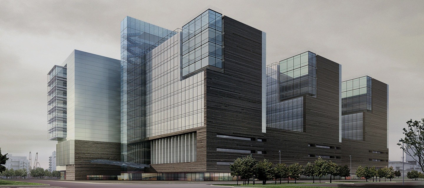 Edificio corporativo climatizado con sistemas Samsung