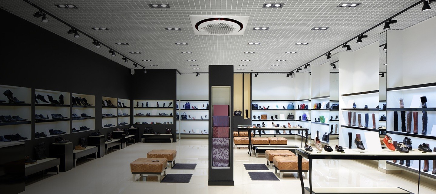 Tienda de retail con Cassette 360 Samsung